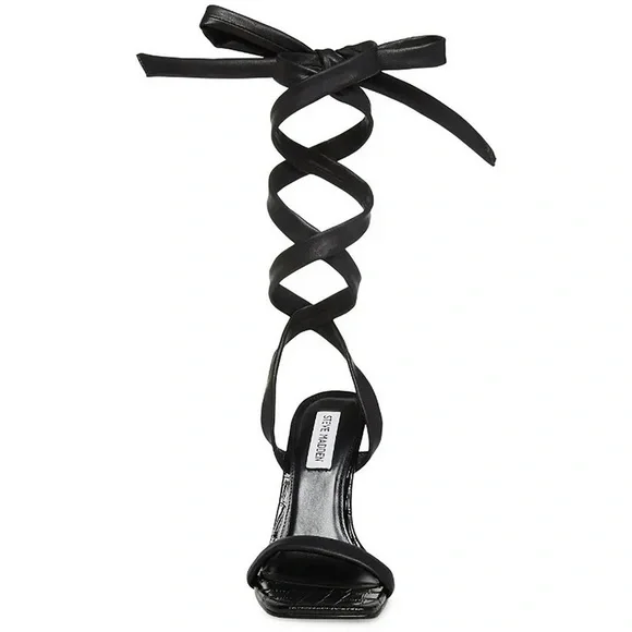 Wrap Up Heels Black 7.5M - Picture 3 of 6